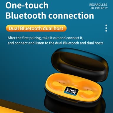 Delfin Ear Clip -kuulokkeet HiFi Bluetooth -nappikuulokkeet - musta+keltainen
