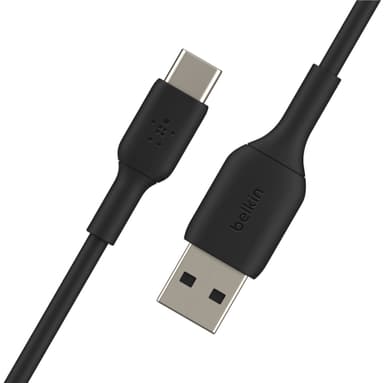 Belkin BOOST CHARGE USB-C-USB-A-kaapeli, musta, 0,15 m