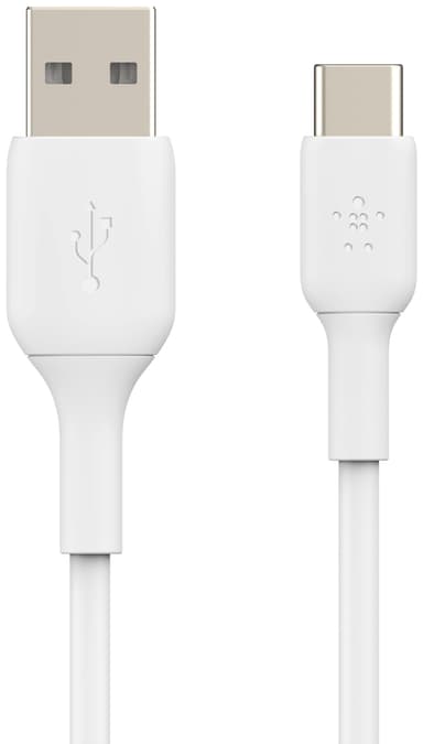 BOOST CHARGE USB-A-USB-C -kaapeli, 0,15 M, valkoinen