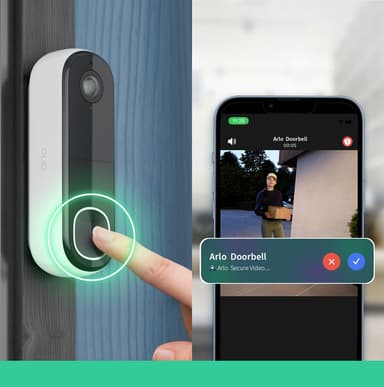 Arlo 2K video-ovikello + Arlo Chime 2 (1 kpl)