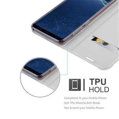 Suojakuori Samsung Galaxy S8 Lompakkokotelo (Hopea)