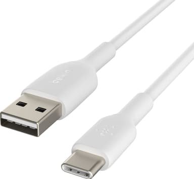 BOOST CHARGE USB-A-USB-C -kaapeli, 0,15 M, valkoinen
