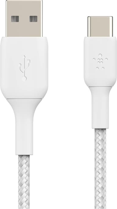 Belkin CAB002BT0MWH, 0,15 m, USB A, USB C, Valkoinen