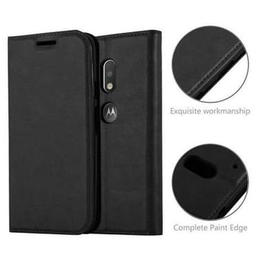 Motorola MOTO G4 PLAY Suojakuori Lompakkokotelo (Musta)