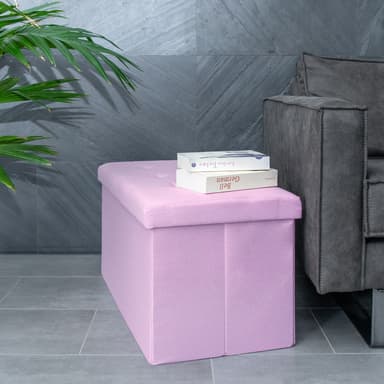 Taitettava Jakkara 76x38x38 cm (vaaleanpunainen)