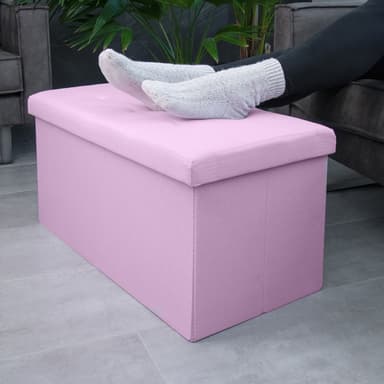 Taitettava Jakkara 76x38x38 cm (vaaleanpunainen)