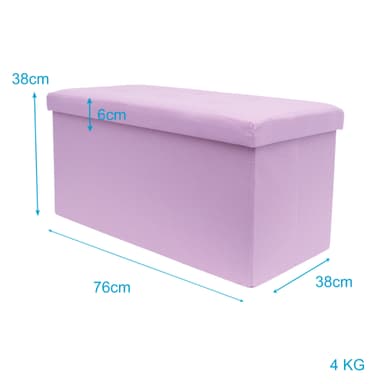 Taitettava Jakkara 76x38x38 cm (vaaleanpunainen)