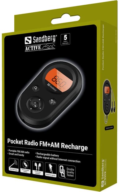 Sandberg Recharge 421-02 FM+AM taskuradio