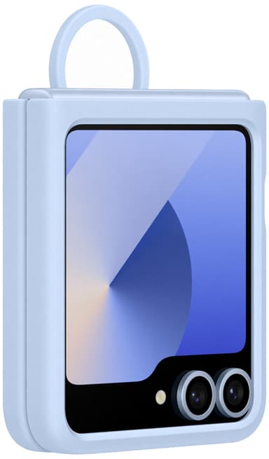 Samsung Galaxy Z Flip6 silikonisuojakuori renkaalla (sininen)