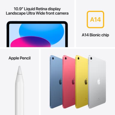 iPad 10,9" (10. sukupolvi) 64 GB WiFi (keltainen)