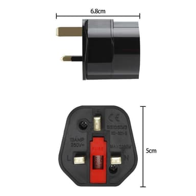 4x Sovitin Travel muunnin Converter (uk tyyppi g-eu)