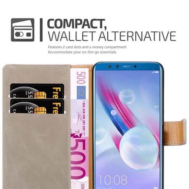Honor 9 LITE Suojakuori Lompakkokotelo (Ruskea)