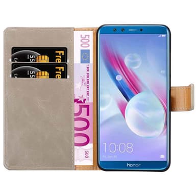 Honor 9 LITE Suojakuori Lompakkokotelo (Ruskea)
