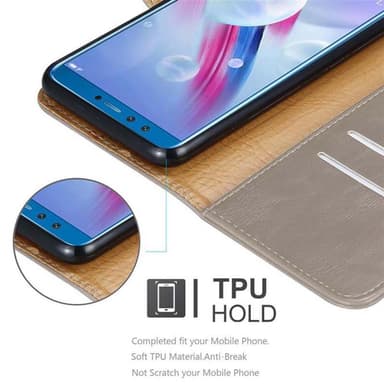 Honor 9 LITE Suojakuori Lompakkokotelo (Ruskea)