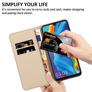 Huawei P30 LITE Suojakuori Lompakkokotelo (Musta)