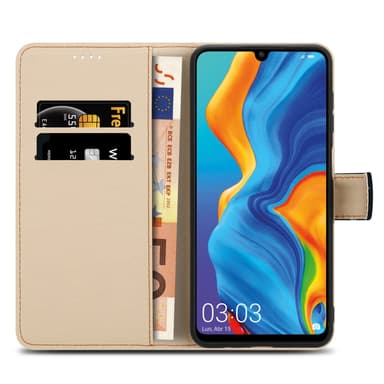 Huawei P30 LITE Suojakuori Lompakkokotelo (Musta)