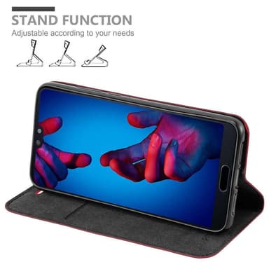 Huawei P20 Suojakuori Lompakkokotelo (Punainen)