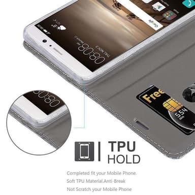 Huawei MATE 9 Suojakuori Lompakkokotelo (harmaa)