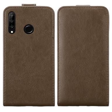 Huawei P30 LITE Suojakuori Lompakkokotelo (Ruskea)