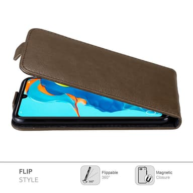 Huawei P30 LITE Suojakuori Lompakkokotelo (Ruskea)