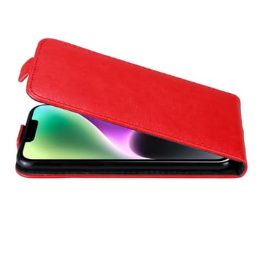 iPhone 14 Suojakuori Lompakkokotelo (Punainen)