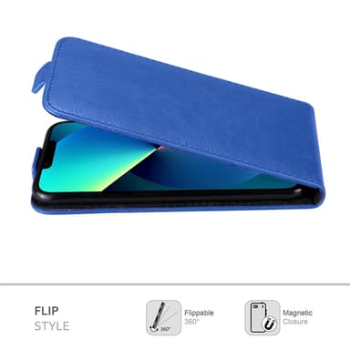 iPhone 13 MINI Suojakuori Lompakkokotelo (Sininen)