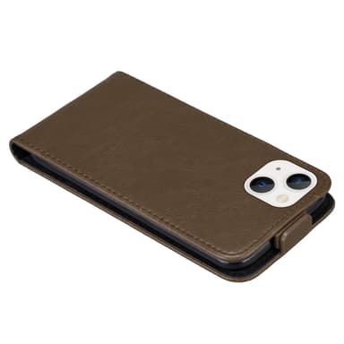 iPhone 14 Suojakuori Lompakkokotelo (Ruskea)
