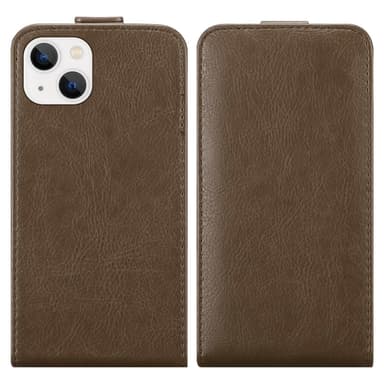 iPhone 14 Suojakuori Lompakkokotelo (Ruskea)