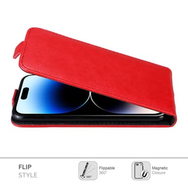 iPhone 14 PRO MAX Suojakuori Lompakkokotelo (Punainen)