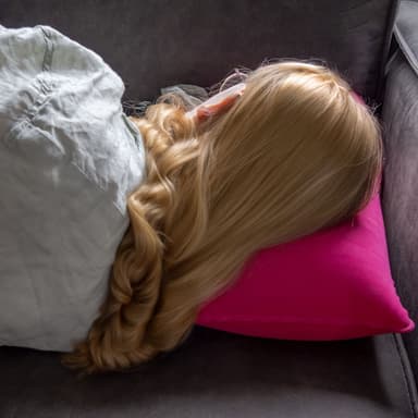 Tyyny kaulalle Matkatyyny puhallettava vaaleanpunainen