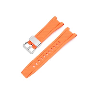 Kellon ranneke hopeisella soljella Casio GST-W300G/GST-W300/GST-S300G/GST-S300 Oranssi