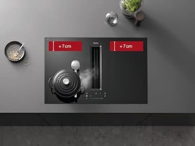 Miele Induktiokeittotaso integroidulla liesituulettimella KMDA 7676 FL-U BlackPerfection