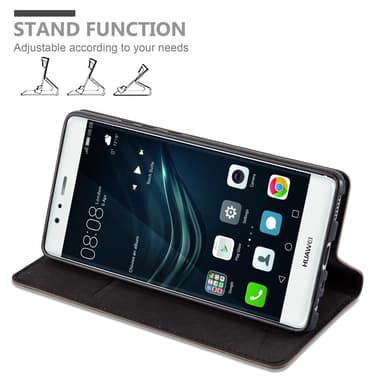 Huawei P9 Suojakuori Lompakkokotelo (Ruskea)