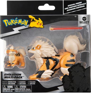 Pokémon Select Evolution toimintafiguuri (2 kpl/Growlithe, Arcanine)