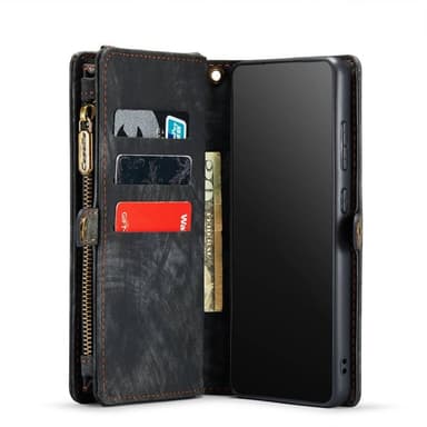 CaseMe puhelimenkotelo 008 11-kortti Samsung Galaxy S21 FE - Musta/har