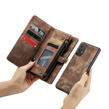 CaseMe puhelimenkotelo 008 11-kortti Samsung Galaxy A32 5G - Ruskea