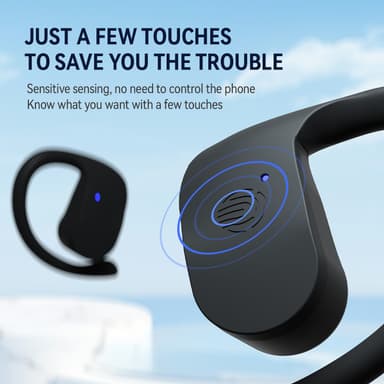 Langattomat kuulokkeet Bluetooth 5.3 kosketusohjaus Musta
