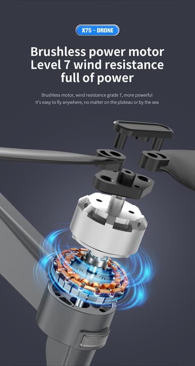 Taitettava 4K drone kaksoiskameralla esteiden välttämiseksi Musta