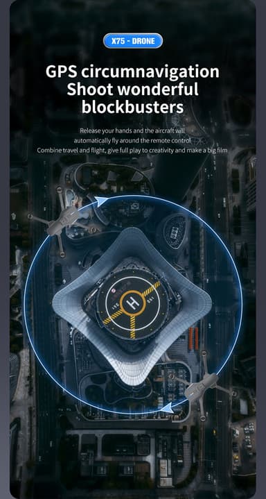 Taitettava 4K drone kaksoiskameralla esteiden välttämiseksi Musta