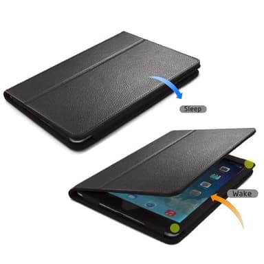 SKALO iPad Pro 12.9 (Gen 4/5/6) Duofold Litchi Suojakotelo - Musta