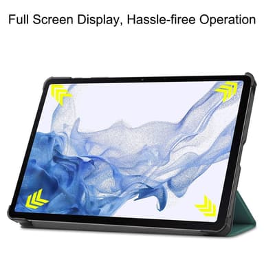 SKALO Samsung Tab S8 Trifold Suojakotelo - Vihreä