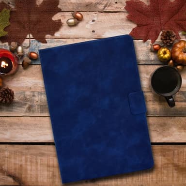SKALO Samsung Tab S7/S8 PU-nahkainen Lompakkokotelo - Sininen