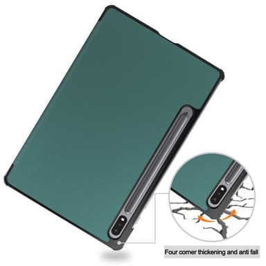 SKALO Samsung Tab S8 Trifold Suojakotelo - Vihreä
