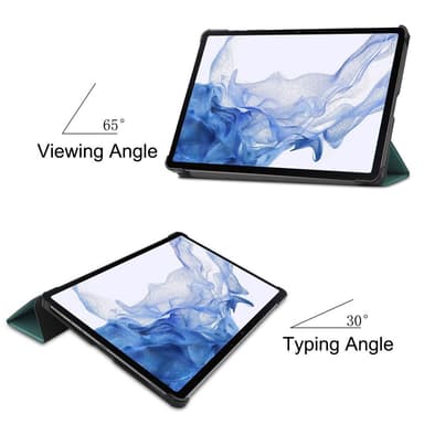 SKALO Samsung Tab S8 Trifold Suojakotelo - Vihreä