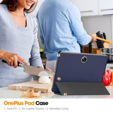 SKALO OnePlus Pad Trifold Suojakotelo - Sininen