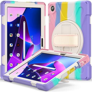 SKALO Lenovo Tab M10 (Gen 3) Extra Shockproof Armor Iskunkestävä kuori - Rainbow