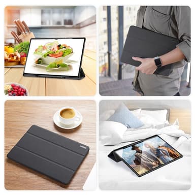DUX DUCIS Samsung Tab S8 Ultra DOMO Series Trifold Suojakotelo - Musta