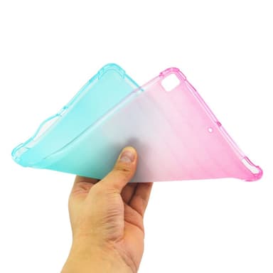 SKALO iPad 10.2 Gradient TPU Suojakuori - Pinkki-Turkoosi