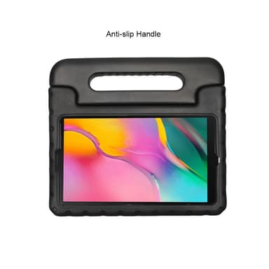 SKALO Samsung Tab A7 Lite Kuori kahvalla/telineellä - Musta