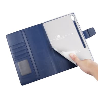 SKALO Samsung Tab S7/S8 PU-nahkainen Lompakkokotelo - Sininen